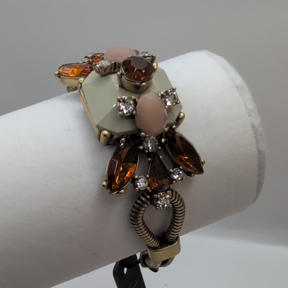 J. Crew Gold and Brown Bracelet with Natural Stones - Picture 2 of 6